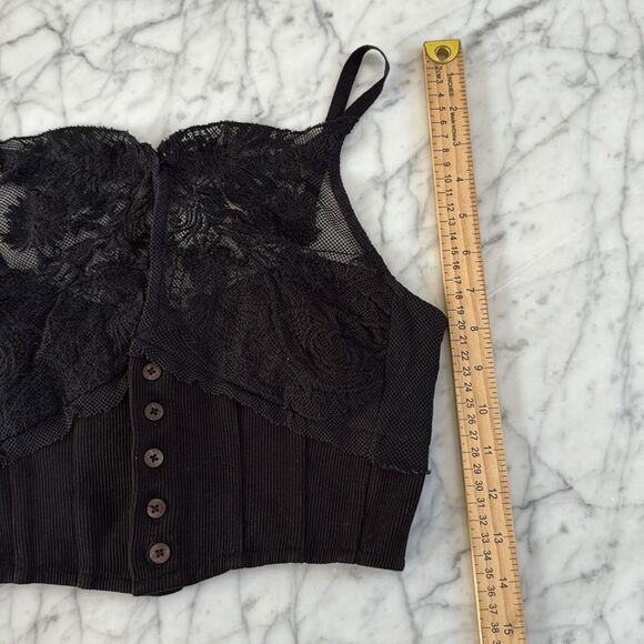 NWT Free People Have My Heart Tank Black XS *flaws - Picture 10 of 12